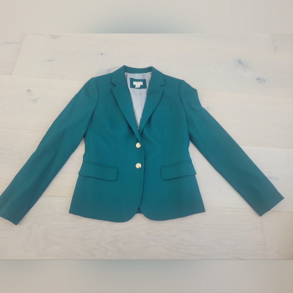 J.Crew Emerald Green 2-button Blazer Suit Jacket